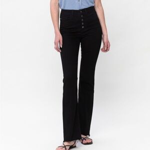 Judy Blue Black High Waisted Button Fly
Raw Hem Bootcut Jean 32" BEAND NEW!